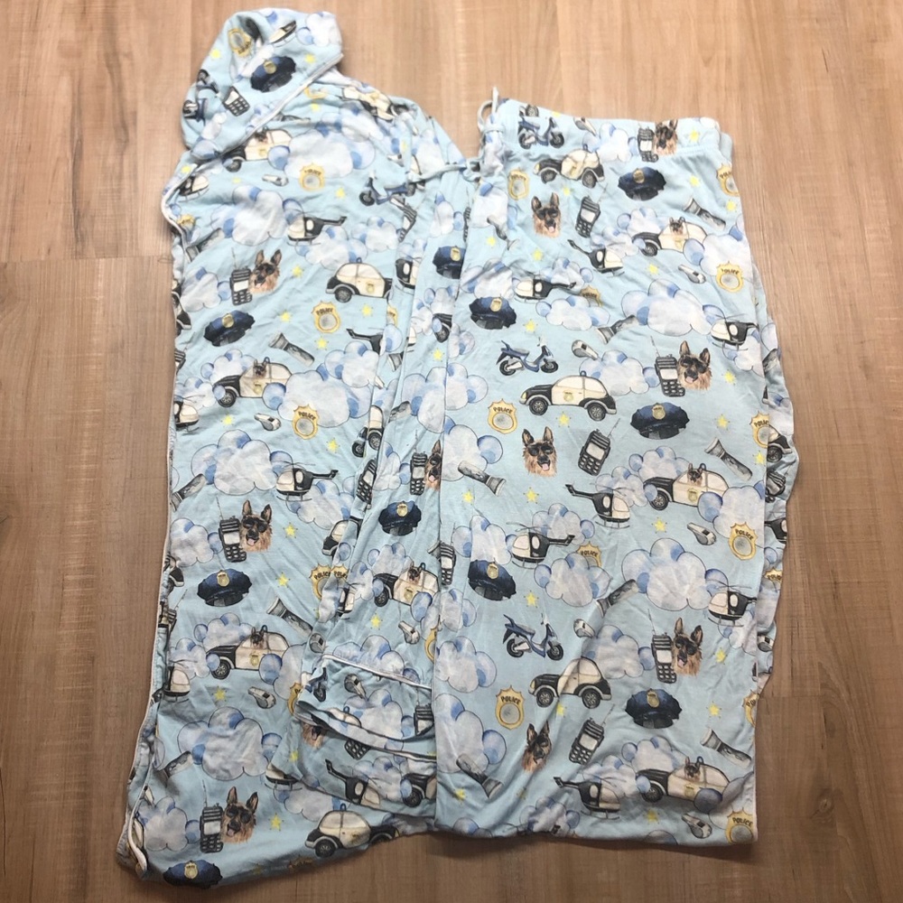 Posh Peanut Police Print Adult Pajamas